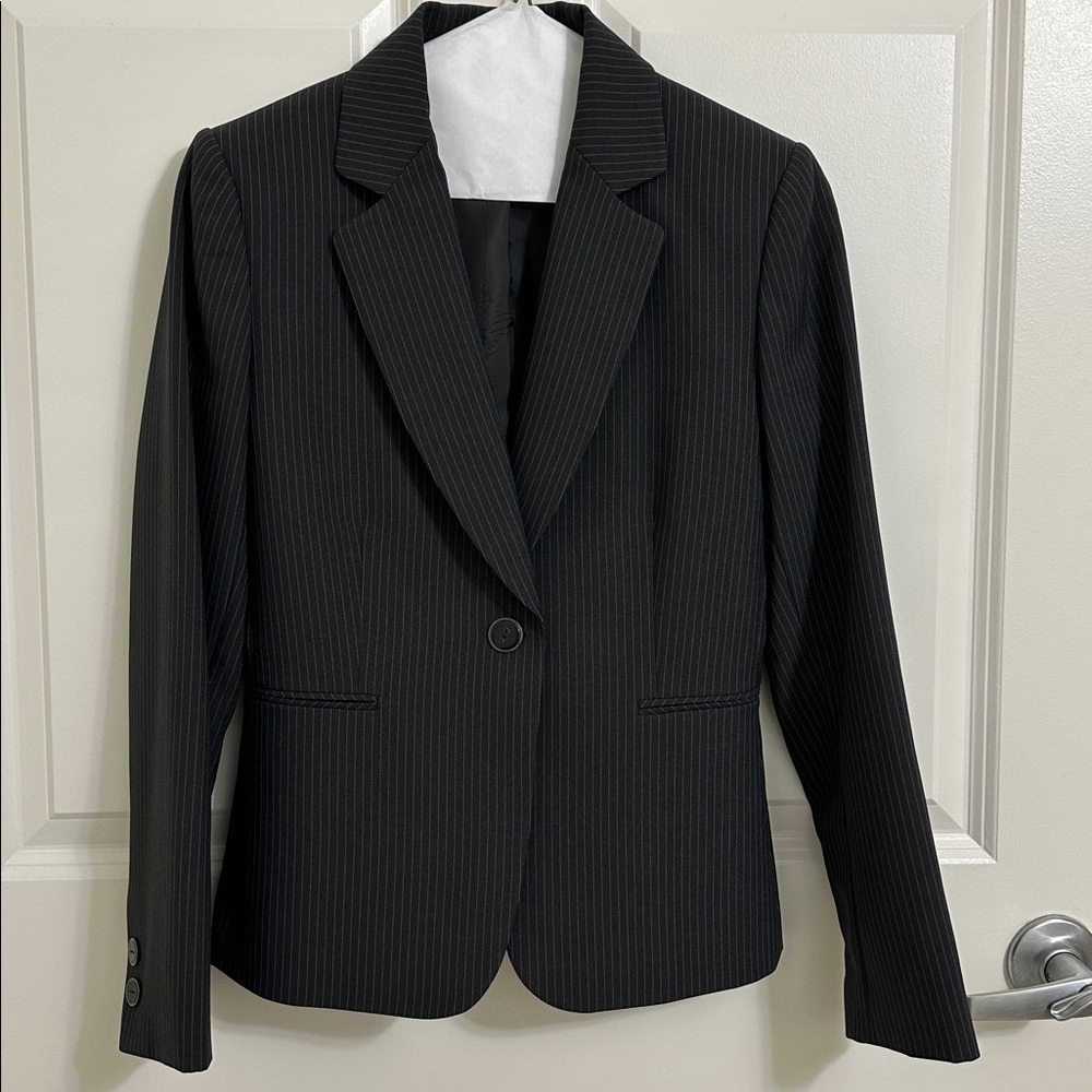 Tahari Grey Pinstripe Suit